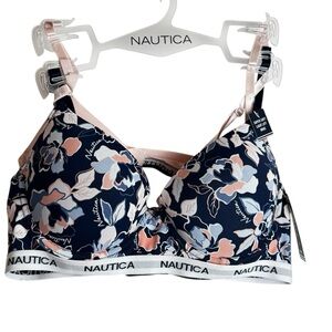 NWT Nautica 2 pack bra Pink & blue floral  Intimates & Sleepwear size 36C